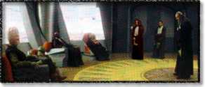 Jedi Knight V-Kei, d seen here in the Jedi Councel Chambers with Obi-Wan and Qui-Gon